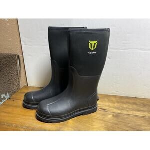 TideWe Men’s Black Waterproof Work Hunting Warm 6mm Neoprene Mud/Muck Boot SZ 7